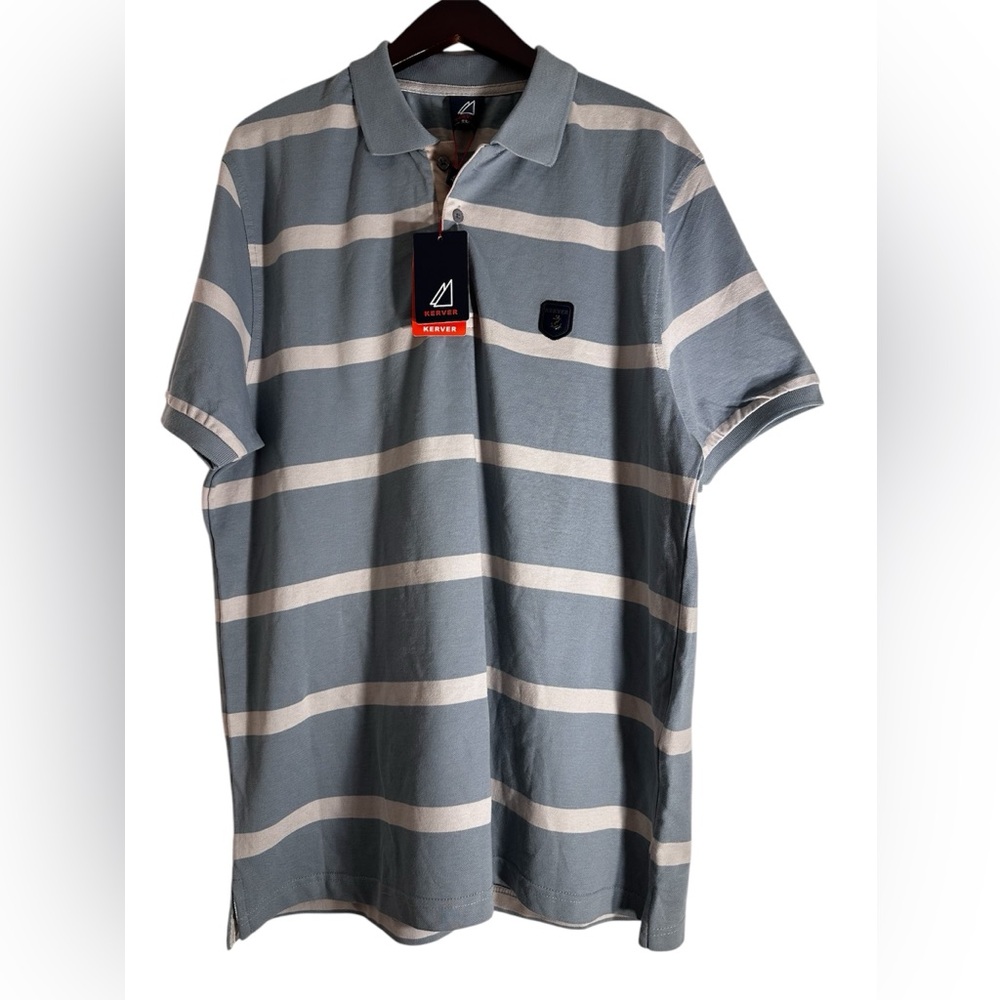 😍 KERVER CROATIA POLO SHIRT, BLUE, THREE BUTTON, MENS  XXL, BRAND NEW‼️